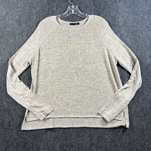 Rag Bone Jean Knit Shirt Top Women's Small Beige Long Sleeve Stretch